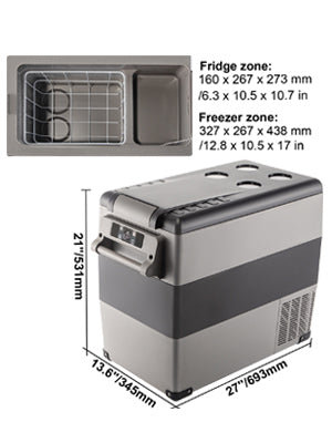 SucceBuy 20L 22L 35L 45L 55L Car Refrigerator Mini Fridge Freezer Portable Compressor Cooler 12/24V Ice Box for Camping