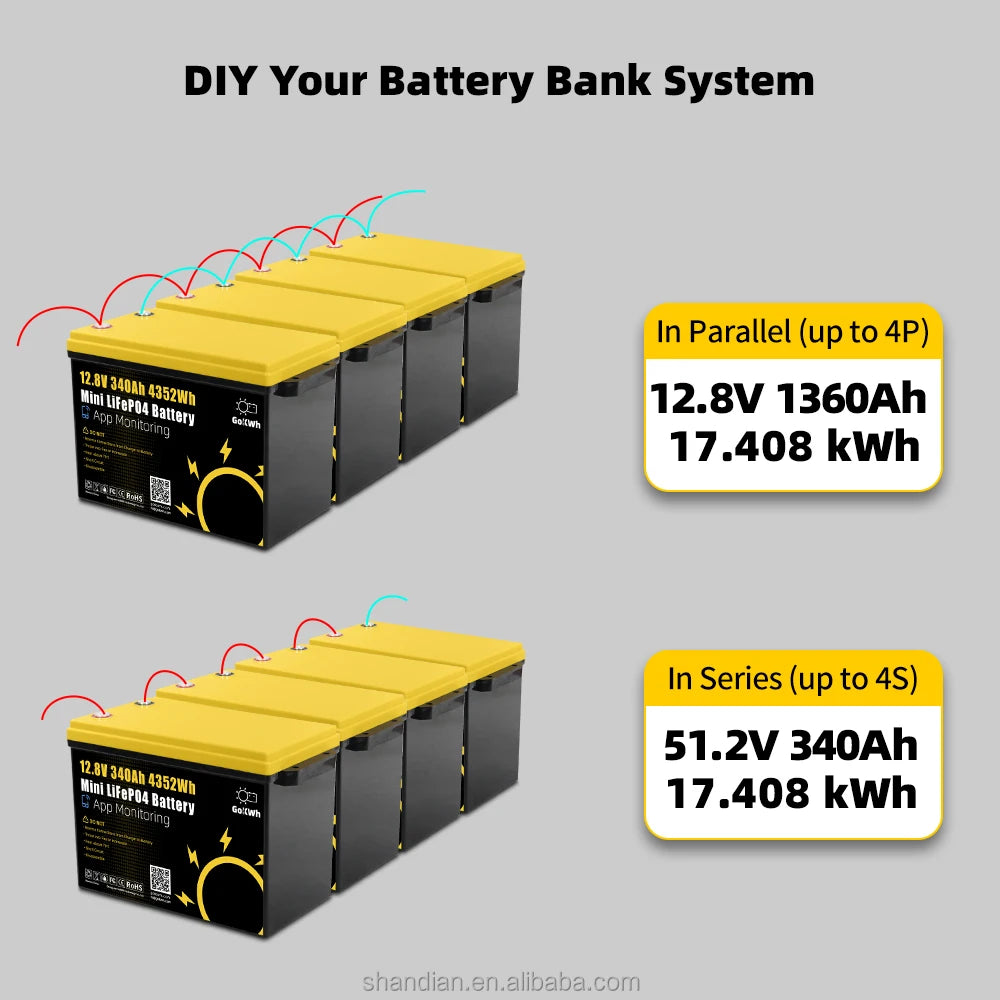 12V 340Ah LiFePO4 Battery