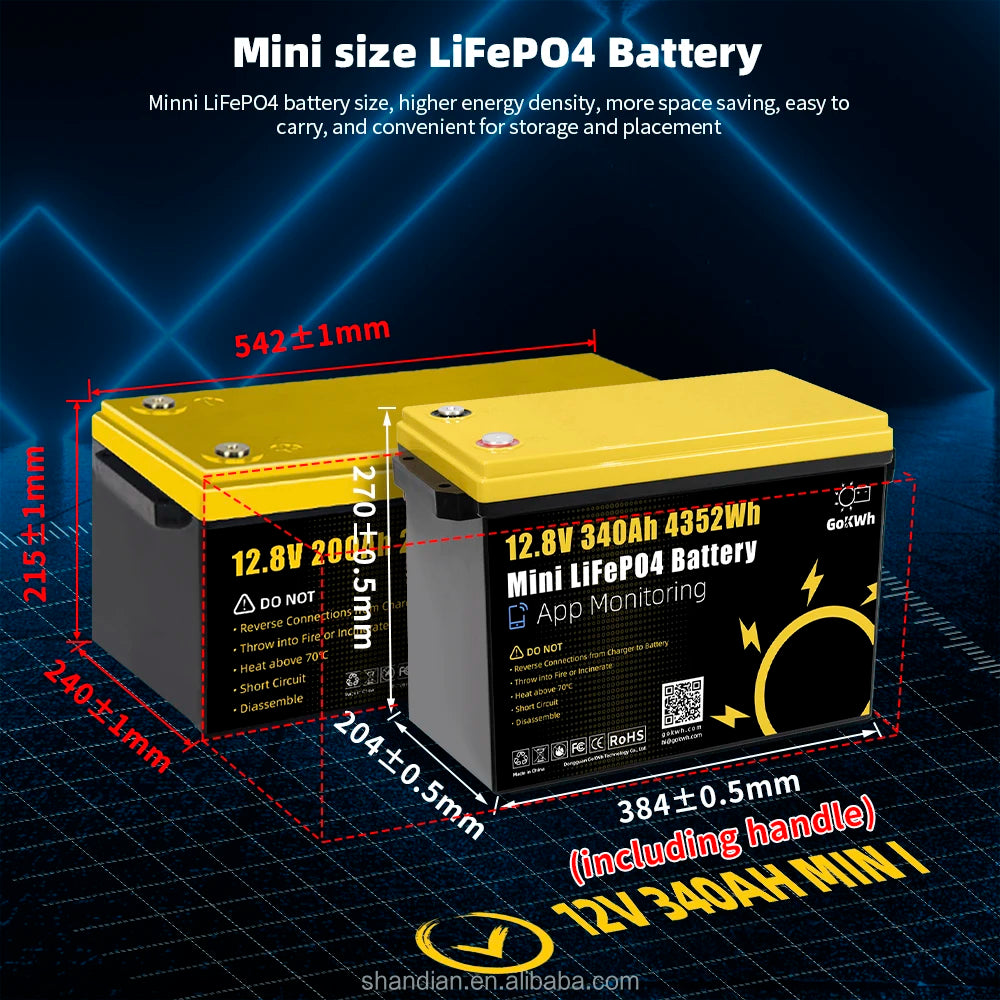 12V 340Ah LiFePO4 Battery