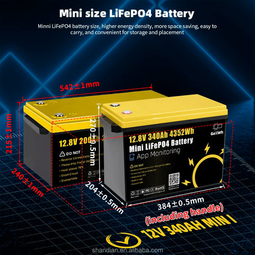 12V 340Ah LiFePO4 Battery