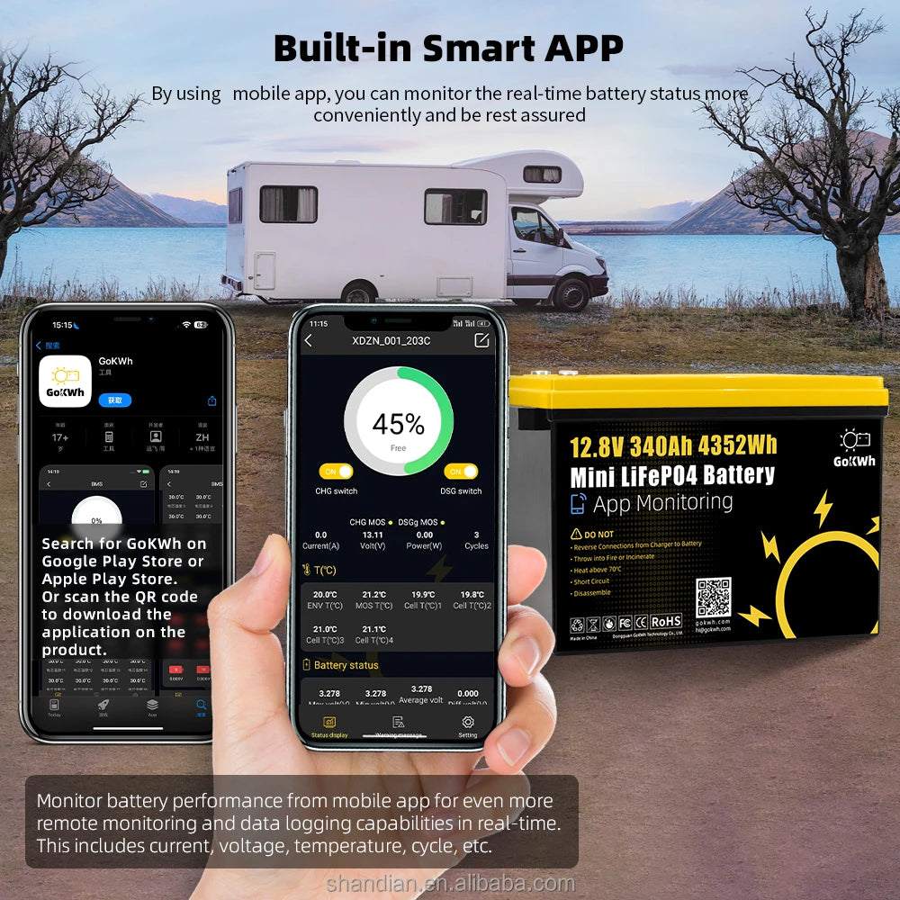 12V 340Ah LiFePO4 Battery