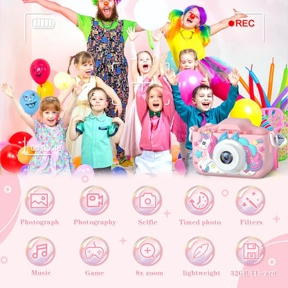 Christmas Children Camera HD 1080P Toddler Digital Video Camera 2.0inch Kids Camera with Silicone Cases Toys for Christmas Gifts