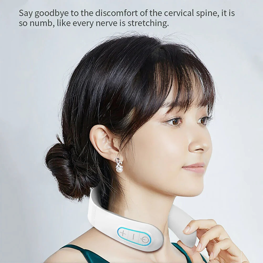 Pulse Neck Massager Electric Smart EMS Cervical Massagers TENS Pain Relief Relaxation Muscle Kneading Massage
