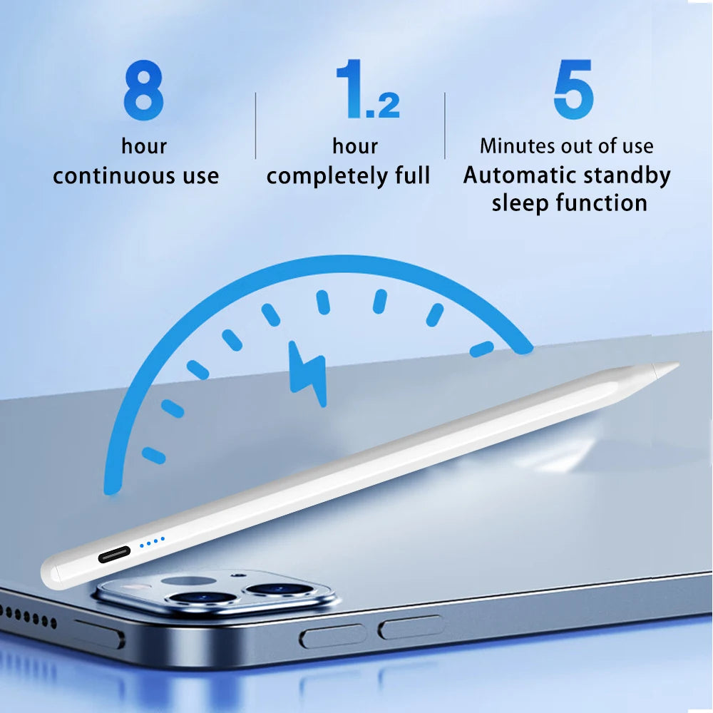 For iPad Pencil 2 1 Palm Rejection Power Display iPad Accessories iPad 2022 2021 2020 2019 2018 Pro 11 12.9 Air Mini Stylus Pen