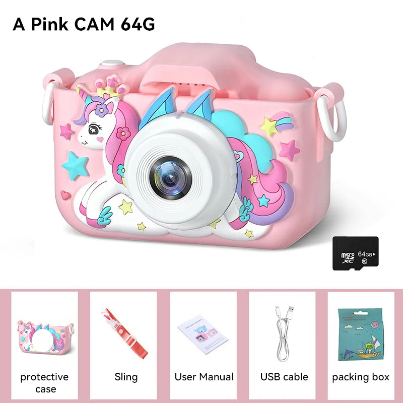 Christmas Children Camera HD 1080P Toddler Digital Video Camera 2.0inch Kids Camera with Silicone Cases Toys for Christmas Gifts