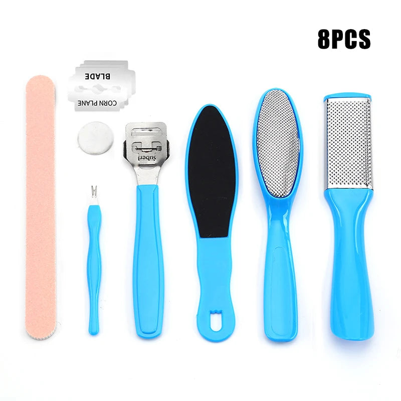 8 in 1Professional Pedicure Foot Spa Set, Pedicure Set for Feet,Stainless Steel Foot Care Kit, Foot Rasp Dead Skin Remover