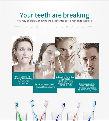 Automatic Electric Toothbrush Six-Speed Adult & Children's Universal Soft Bristle Charging Smart Toothbrush for All Ages