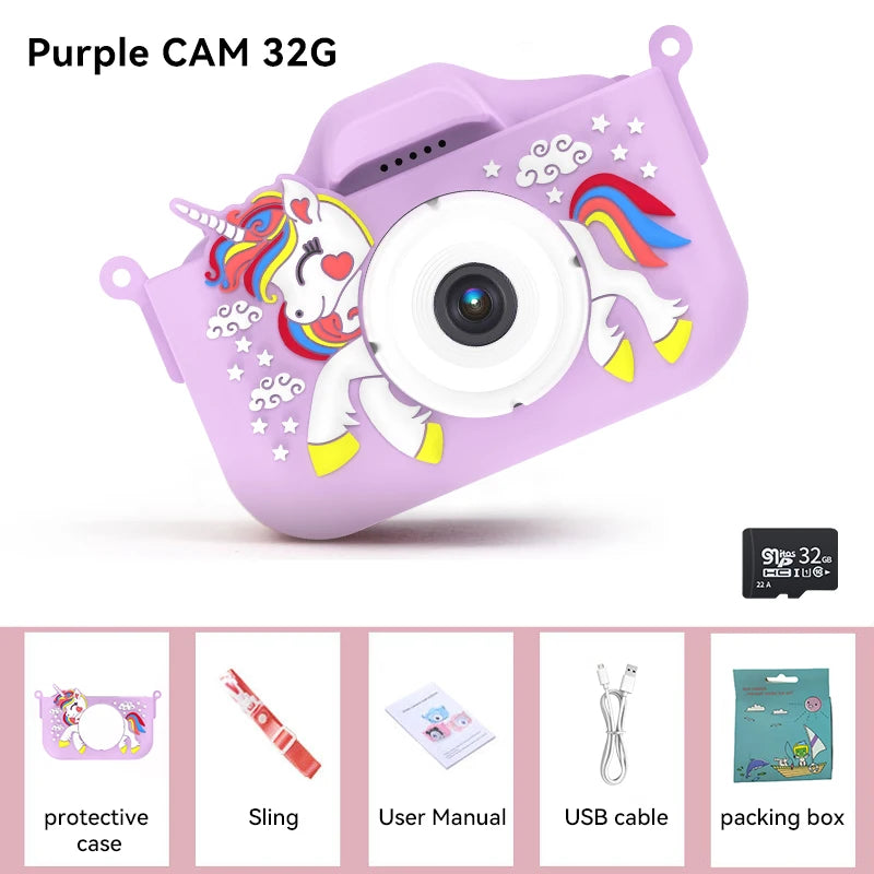 Christmas Children Camera HD 1080P Toddler Digital Video Camera 2.0inch Kids Camera with Silicone Cases Toys for Christmas Gifts