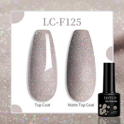 LILYCUTE 129 Colors 7ML Nail Gel Polish Nail Supplies Vernis Semi Permanent Nail Art Manicure Soak Off LED UV Gel Nail Varnishes