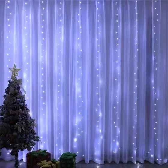6x3M/3x3m Curtain Garland on The Window USB Power Fairy Lights Festoon with Remote New Year Garland Led Lights Christmas Decor