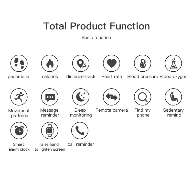 PHONEPACE Smart Fitness Tracker Bracelet with Color Screen Health Reminders Exercise Step Counting Information Notifications