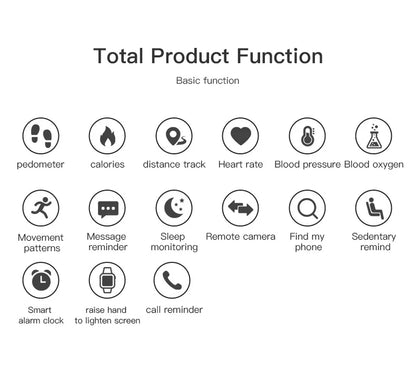 PHONEPACE Smart Fitness Tracker Bracelet with Color Screen Health Reminders Exercise Step Counting Information Notifications