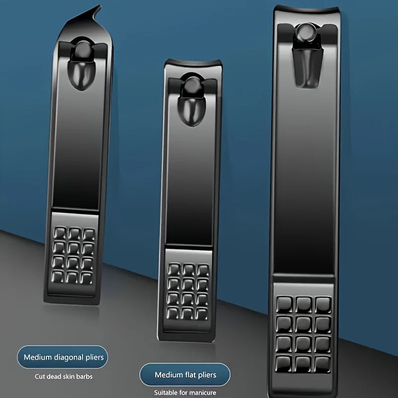 Deluxe Manicure & Pedicure Kit With Stainless Steel Nail Clippers, Cuticle Trimmer, And Dead Skin Remover - Includes Portable