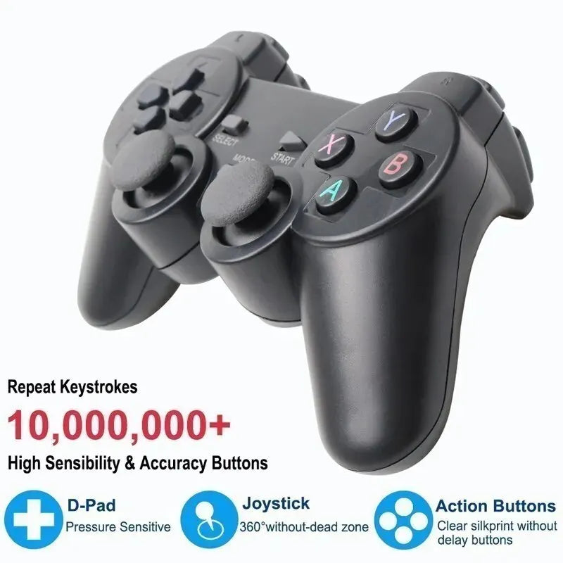 1-2PCS 2.4GHz Wireless Game Controller with Dual Shock - Universal USB Gamepad for PC/Android TV Box, Plug & Play