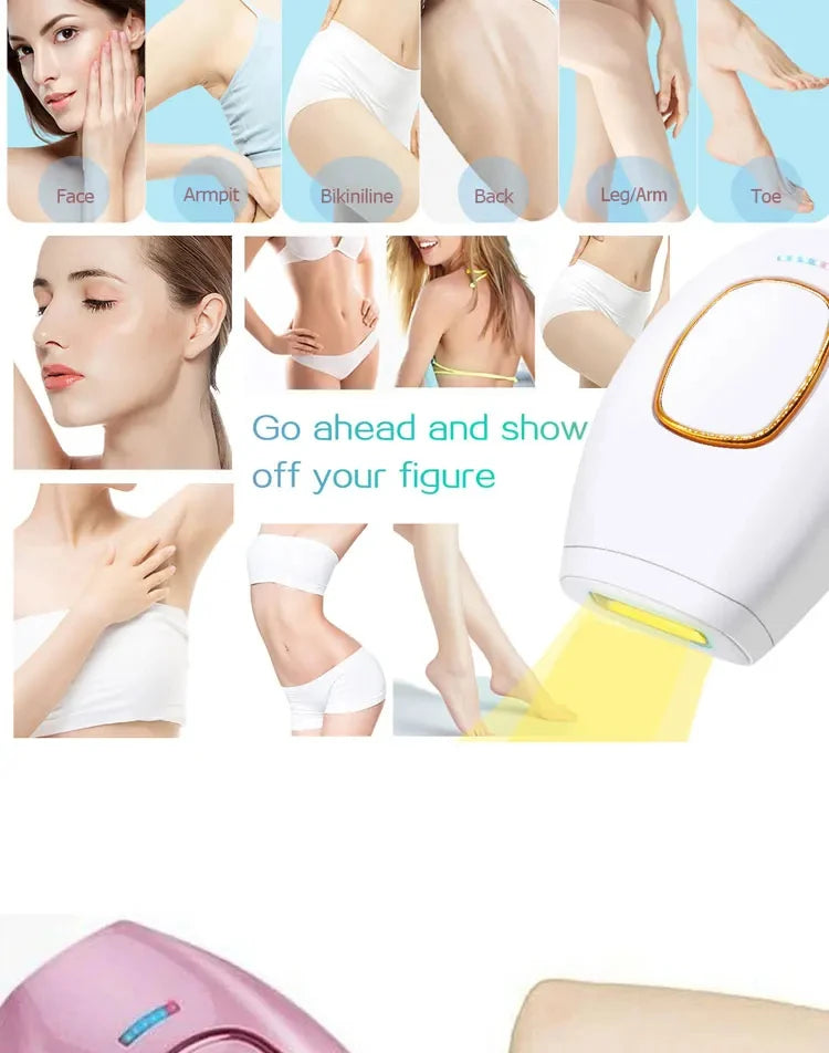 Body Bikini IPL 500,000 Flash Depilator Pulses Permanent Laser Epilator Painless For Women Hair Removal Home Use Devices