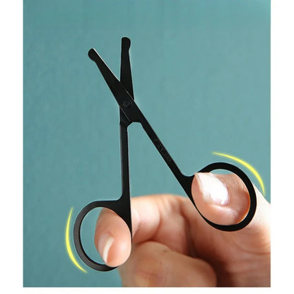 Stainless steel black round head safety nose hair trimmer for both men and women