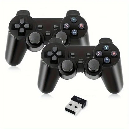 1-2PCS 2.4GHz Wireless Game Controller with Dual Shock - Universal USB Gamepad for PC/Android TV Box, Plug & Play