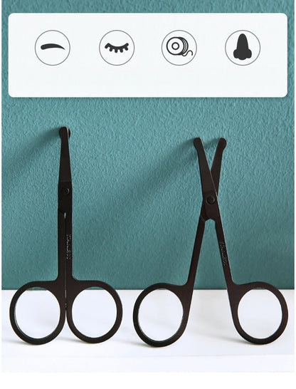 Stainless steel black round head safety nose hair trimmer for both men and women