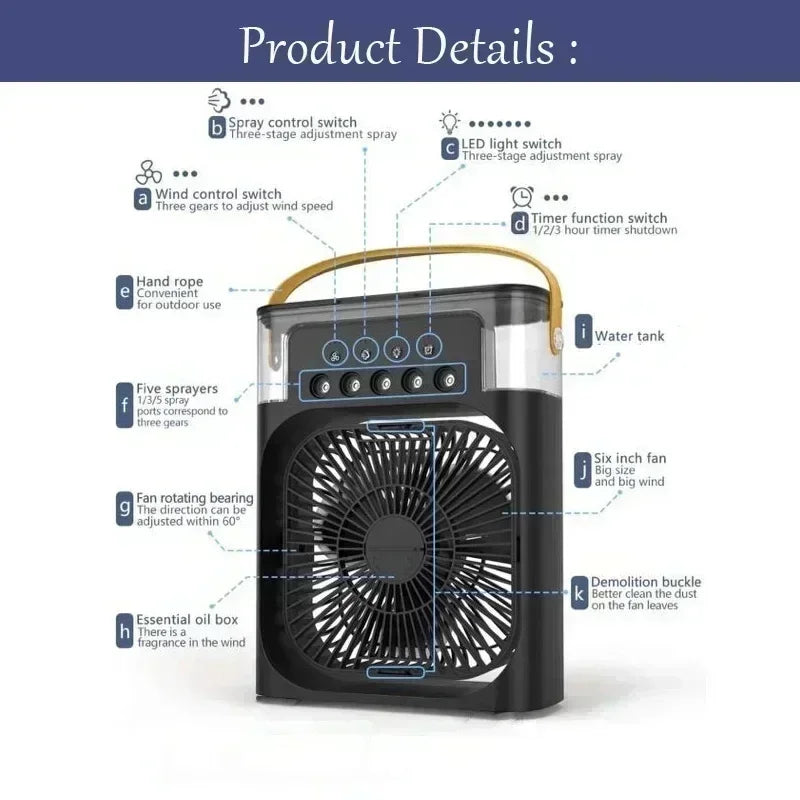 3 In 1 Mini Air Conditioner Fan