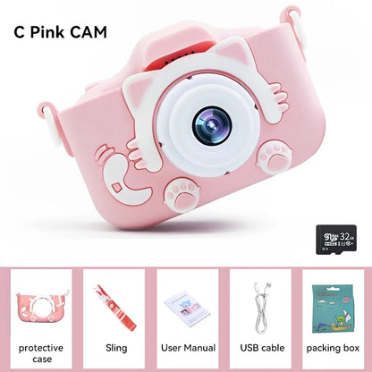 Christmas Children Camera HD 1080P Toddler Digital Video Camera 2.0inch Kids Camera with Silicone Cases Toys for Christmas Gifts