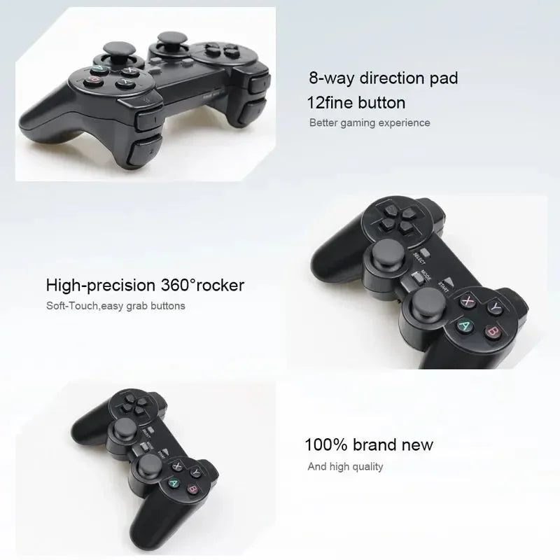 1-2PCS 2.4GHz Wireless Game Controller with Dual Shock - Universal USB Gamepad for PC/Android TV Box, Plug & Play