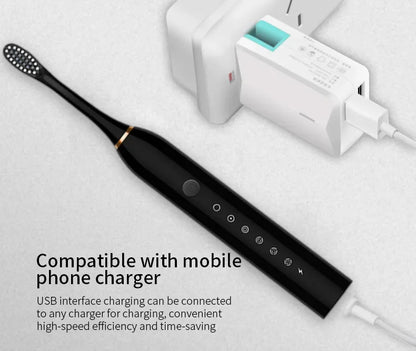 Automatic Electric Toothbrush Six-Speed Adult & Children's Universal Soft Bristle Charging Smart Toothbrush for All Ages