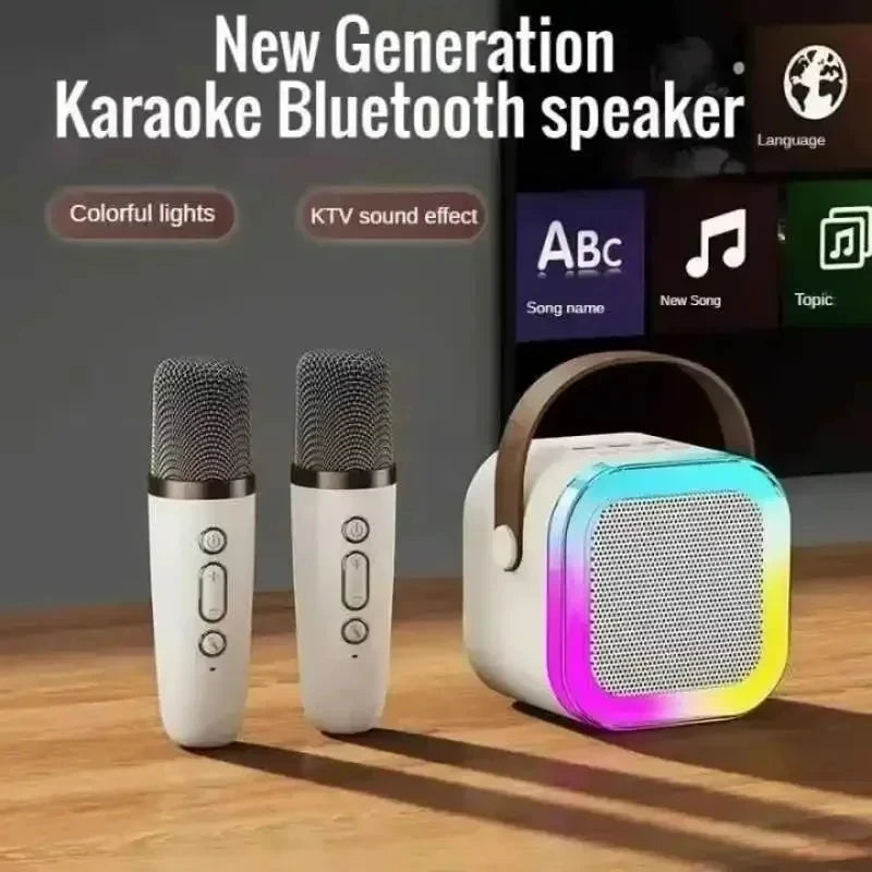 Karaoke Wireless Portable Bluetooth Speaker With Microphone Machine Mini Lamp Caixa De Som Sound Box Music Small Blootooth Mp3