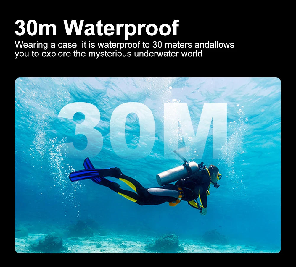 Ourlife MTR40 5K Action Camera 2.0" IPS Touch Screen 5X Zoom Action Cam WiFi EIS 170° 30M Waterproof Professional Sports Camera