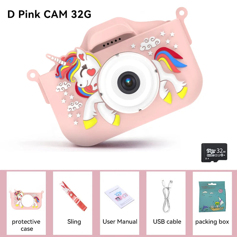 Christmas Children Camera HD 1080P Toddler Digital Video Camera 2.0inch Kids Camera with Silicone Cases Toys for Christmas Gifts