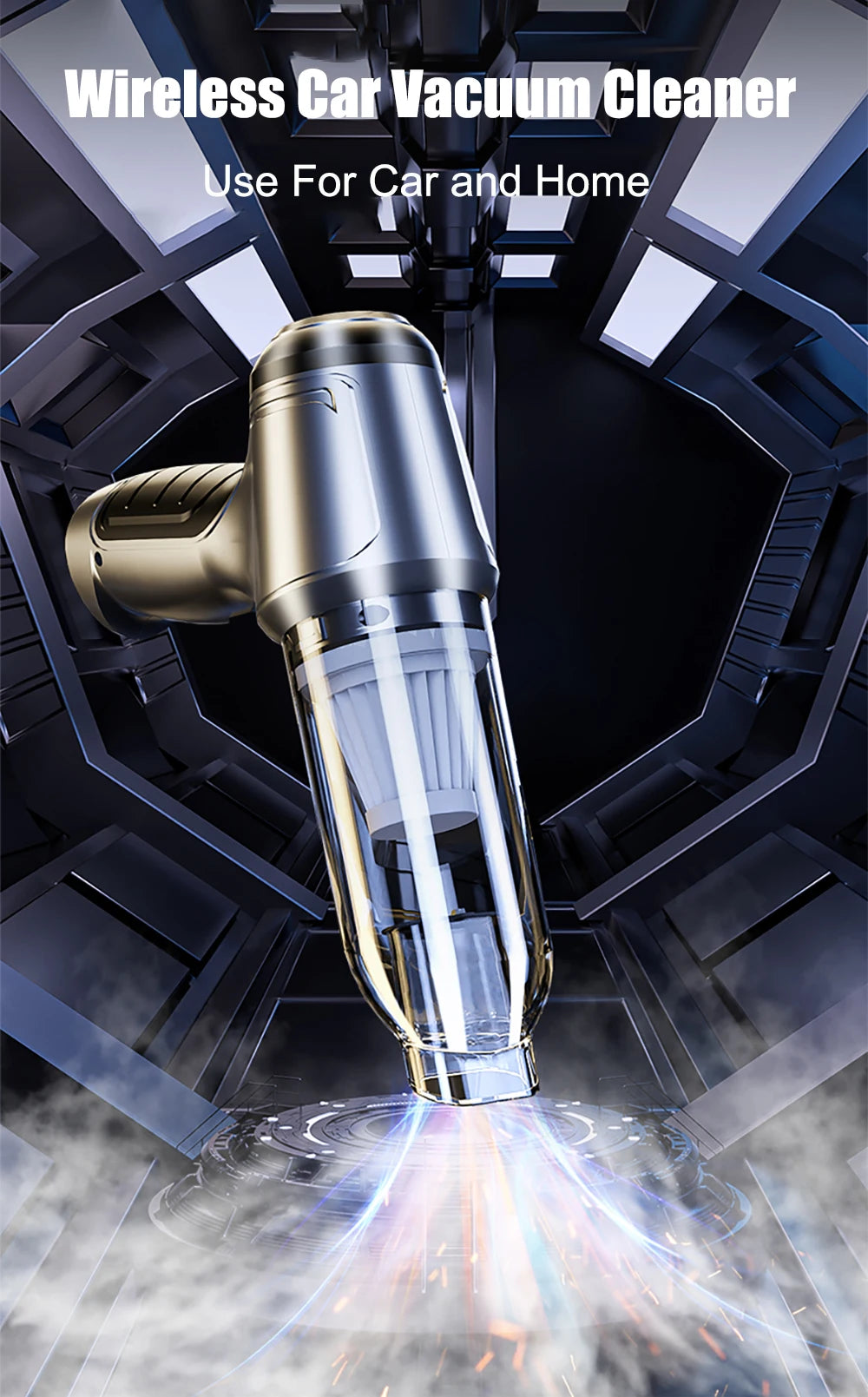 Car Vacuum Cleaner Wireless Portable Vacuum Cleaner 95000PA High Power 2 in 1 Mini Handheld Vacuum Cleaner Blower for Car Home