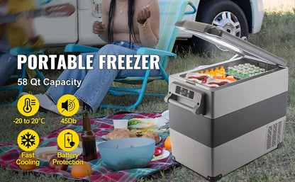SucceBuy 20L 22L 35L 45L 55L Car Refrigerator Mini Fridge Freezer Portable Compressor Cooler 12/24V Ice Box for Camping