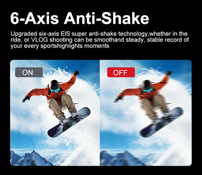 Ourlife MTR40 5K Action Camera 2.0" IPS Touch Screen 5X Zoom Action Cam WiFi EIS 170° 30M Waterproof Professional Sports Camera