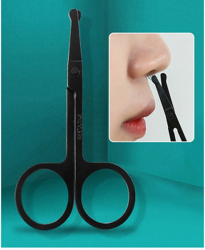Stainless steel black round head safety nose hair trimmer for both men and women