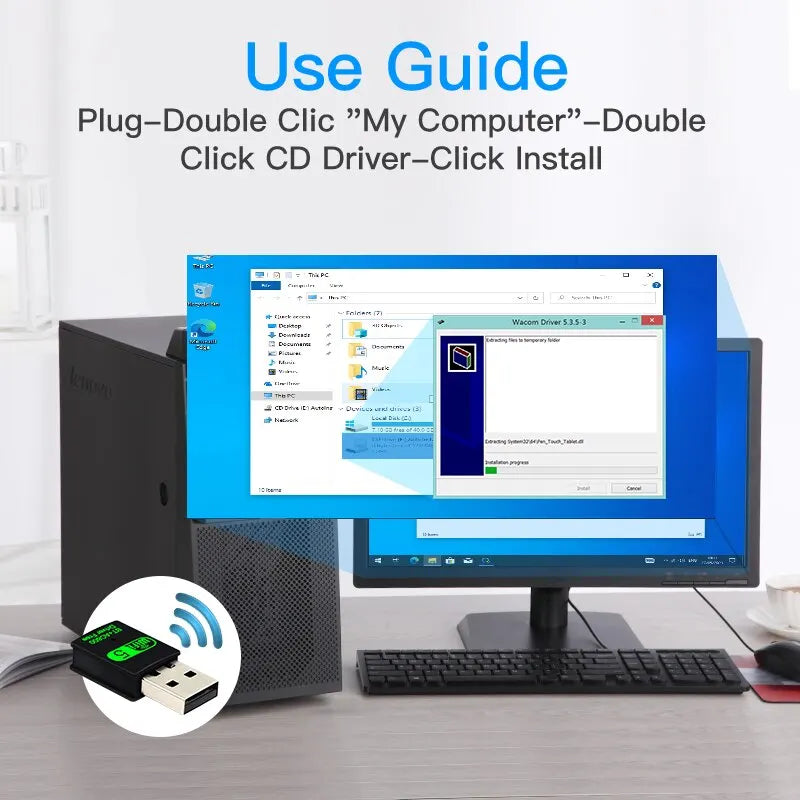 USB WiFi Bluetooth Adapter