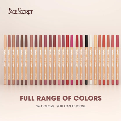 Face Secret Artist Shape Sculpt Lip Liner Pencil Set, Weightless Precise Liner with Super Soft Blendable Texture Matte Soft