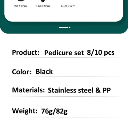 8 in 1Professional Pedicure Foot Spa Set, Pedicure Set for Feet,Stainless Steel Foot Care Kit, Foot Rasp Dead Skin Remover