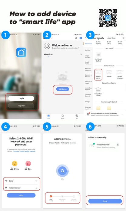 16A Wifi Switch Mini 2-Way Control Smart Switch Works With Alexa Google Home Support Smart Life APP Timer Breaker Module
