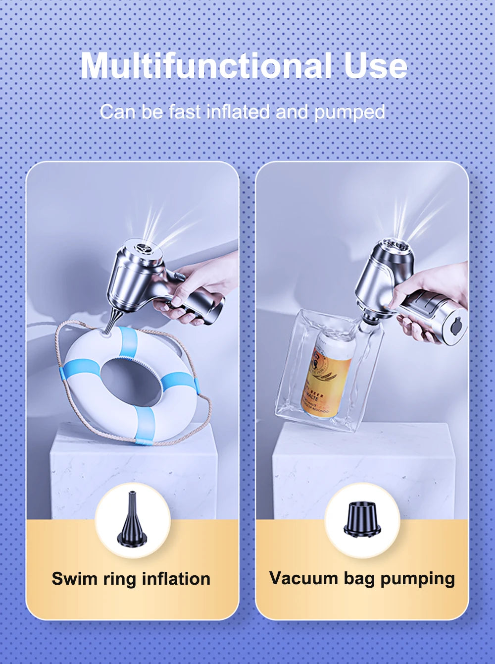 Car Vacuum Cleaner Wireless Portable Vacuum Cleaner 95000PA High Power 2 in 1 Mini Handheld Vacuum Cleaner Blower for Car Home