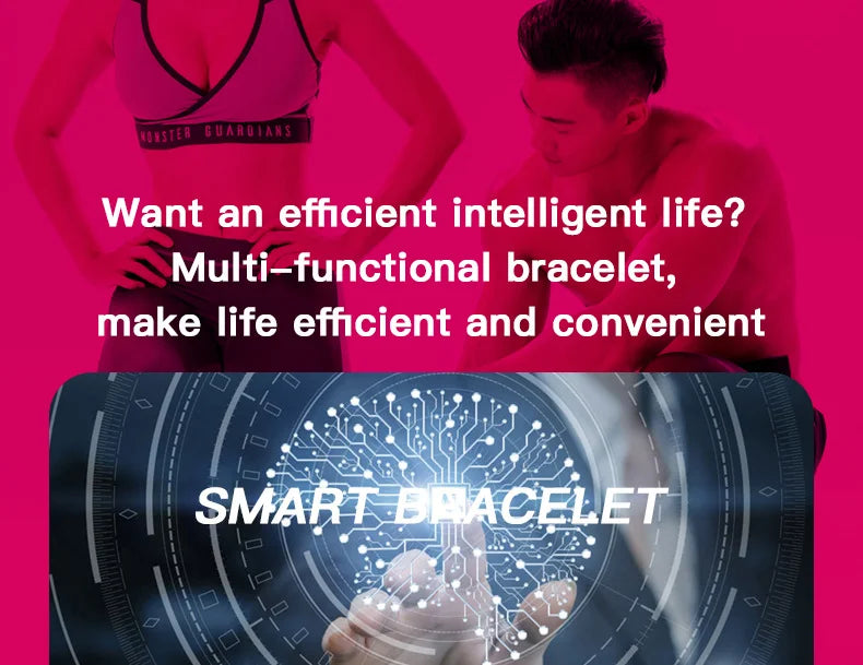 PHONEPACE Smart Fitness Tracker Bracelet with Color Screen Health Reminders Exercise Step Counting Information Notifications