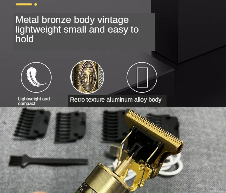 Vintage T9 Hair Clipper Beard Shaving Body Hair Trimmer Clippers Electric Men Haircut Machine 0mm Barber Shaver