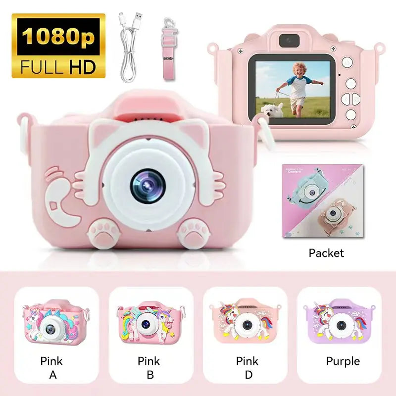 Christmas Children Camera HD 1080P Toddler Digital Video Camera 2.0inch Kids Camera with Silicone Cases Toys for Christmas Gifts