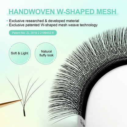 NAGARAKU Automatic Flowering W Shape Bloom 3D 4D 5D 6D 7D 8D Premade Fans Speed Eyelash Extensions Natural Soft Light Full Dense