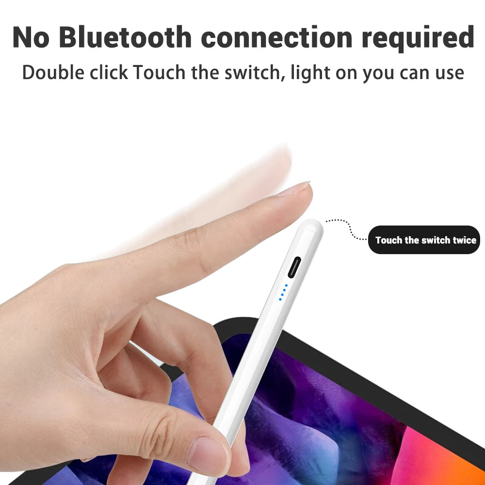 For iPad Pencil 2 1 Palm Rejection Power Display iPad Accessories iPad 2022 2021 2020 2019 2018 Pro 11 12.9 Air Mini Stylus Pen