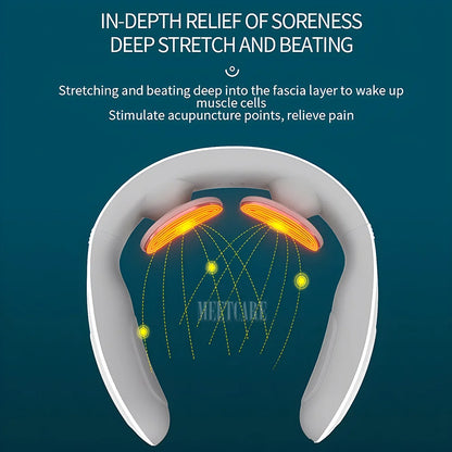 Pulse Neck Massager Electric Smart EMS Cervical Massagers TENS Pain Relief Relaxation Muscle Kneading Massage