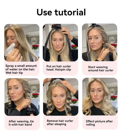 DIY Heatless Curling Stick Headband Set With Hairpin Lazy Curler Foam Sponge Curling Stick No Heat Hair Curler 21,163 Reviews 4