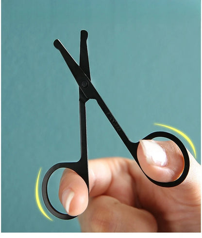 Stainless steel black round head safety nose hair trimmer for both men and women