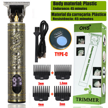 Vintage T9 Hair Clipper Beard Shaving Body Hair Trimmer Clippers Electric Men Haircut Machine 0mm Barber Shaver