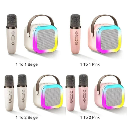 Karaoke Wireless Portable Bluetooth Speaker With Microphone Machine Mini Lamp Caixa De Som Sound Box Music Small Blootooth Mp3