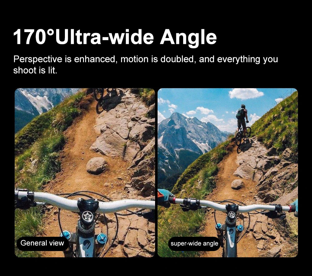 Ourlife MTR40 5K Action Camera 2.0" IPS Touch Screen 5X Zoom Action Cam WiFi EIS 170° 30M Waterproof Professional Sports Camera