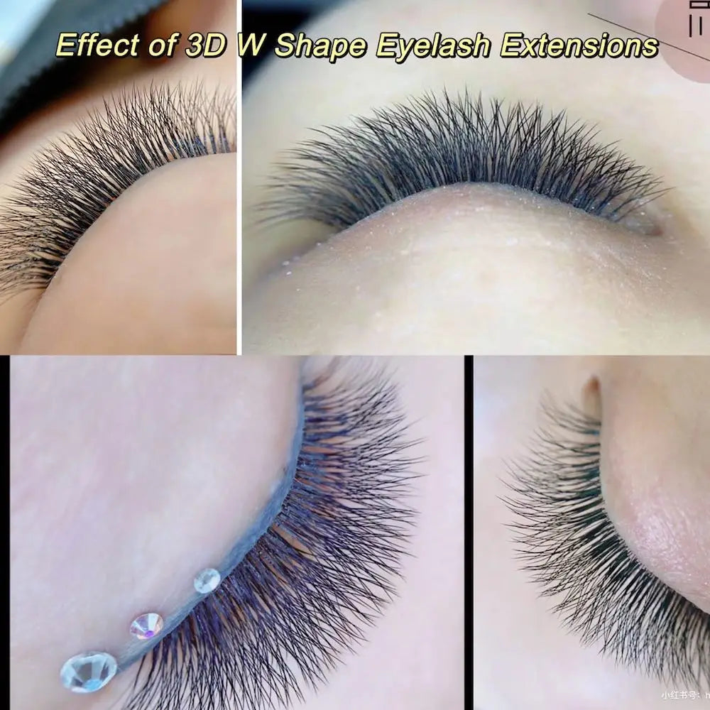 NAGARAKU Automatic Flowering W Shape Bloom 3D 4D 5D 6D 7D 8D Premade Fans Speed Eyelash Extensions Natural Soft Light Full Dense